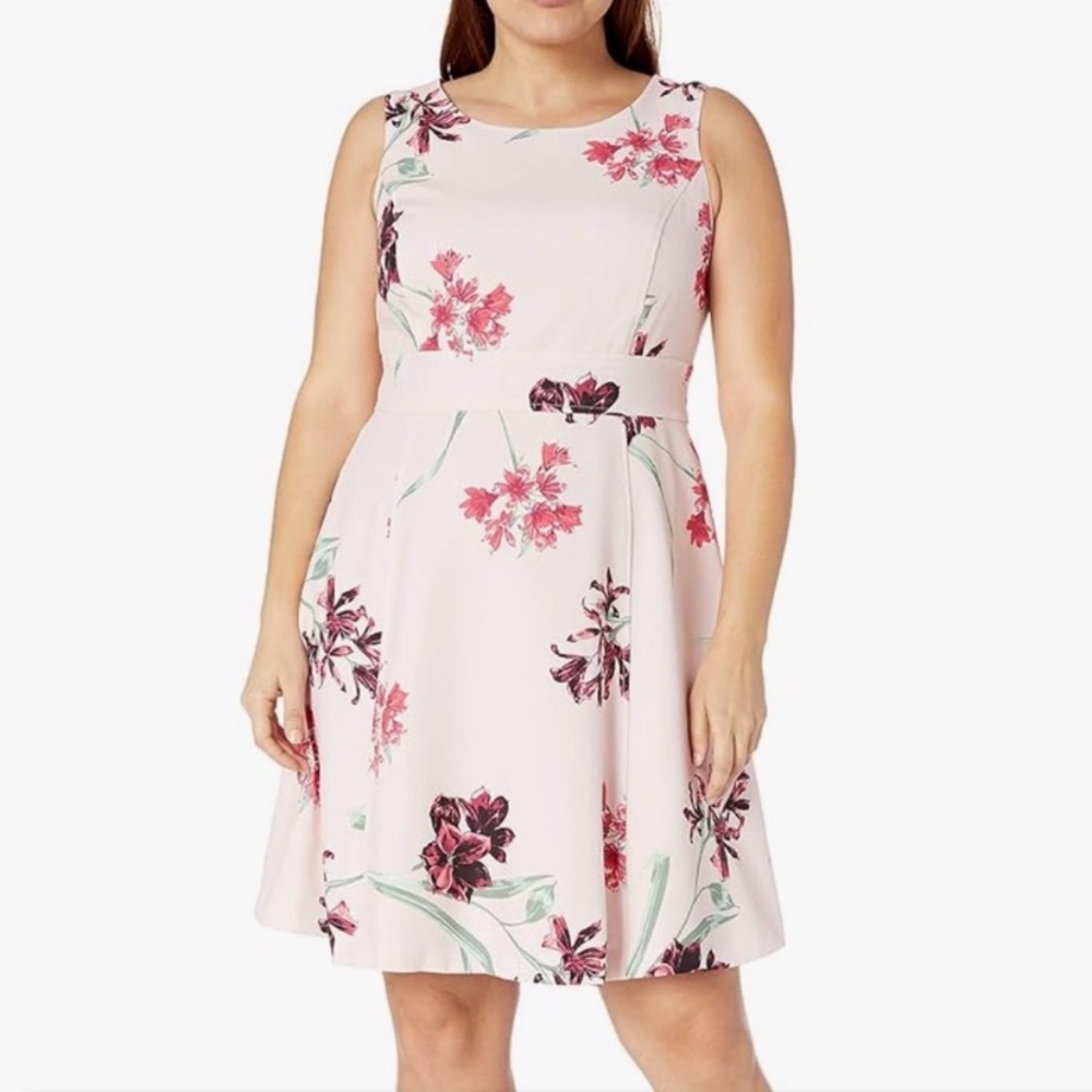 Nine West Rosebud multi lined dress size 20W